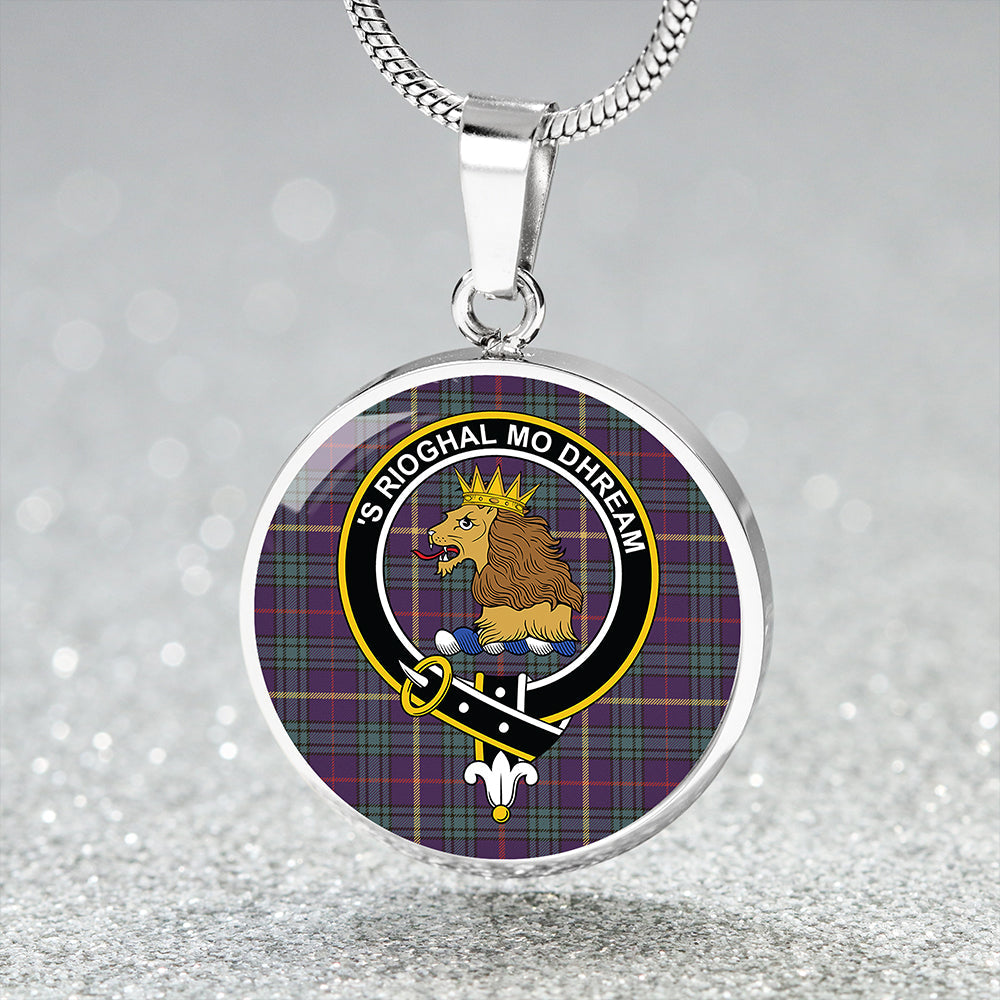 MacCainsh Weathered Clan Badge Tartan Classic Circle Necklace