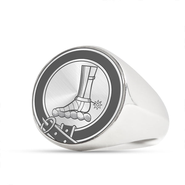 MacCall Clan Badge Engraved Signet Ring