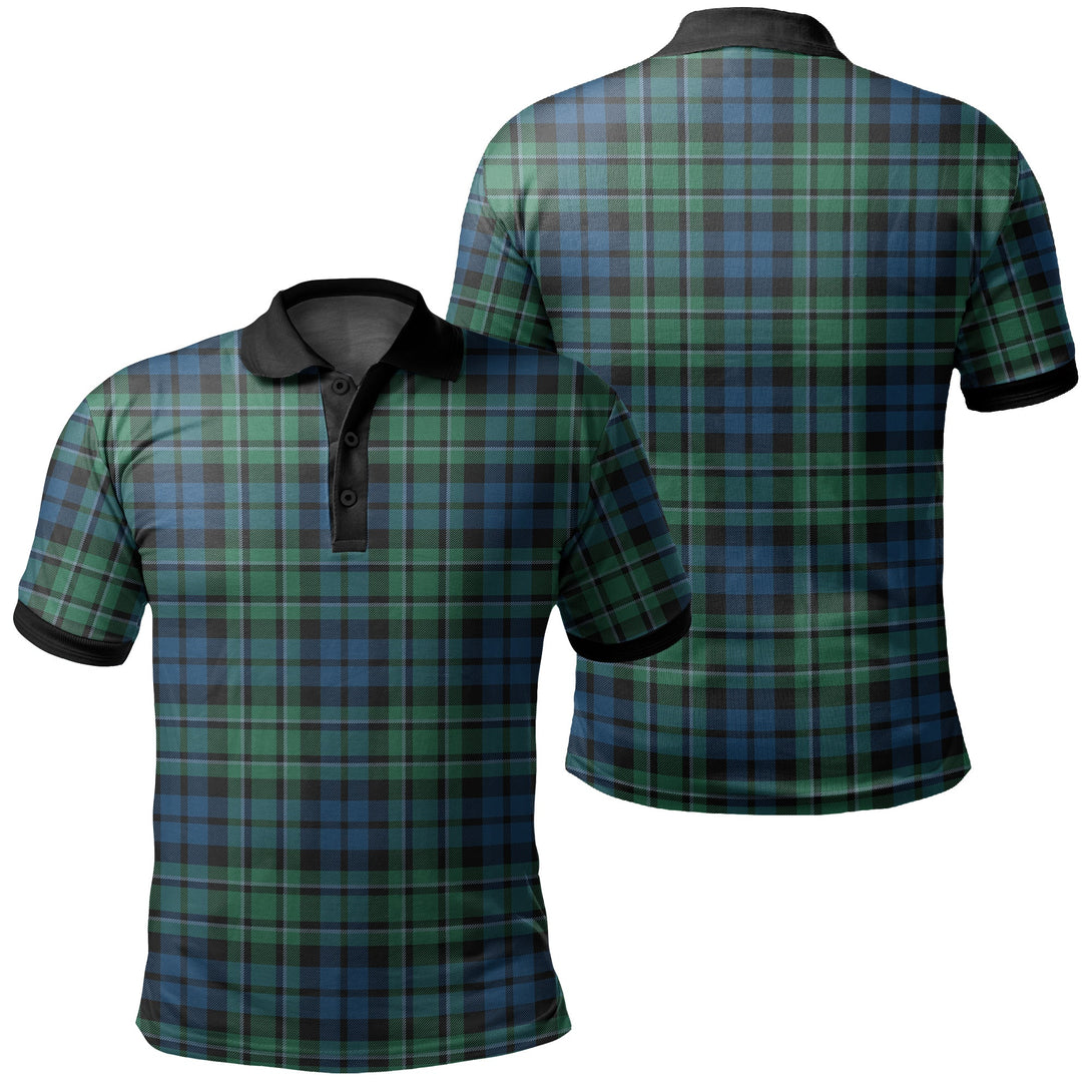 MacCallum Ancient Tartan Classic Polo Shirt Black Neck 2 Style