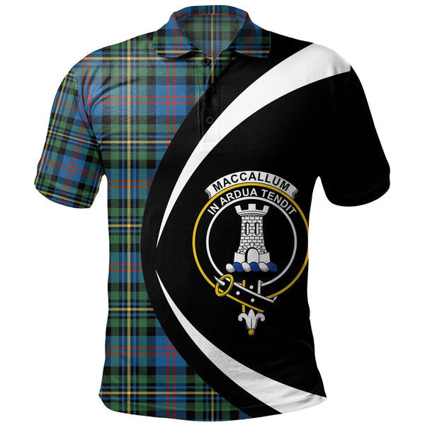 MacCallum of Berwick Ancient Clan Badge Tartan Polo Shirt Circle Style Personalized