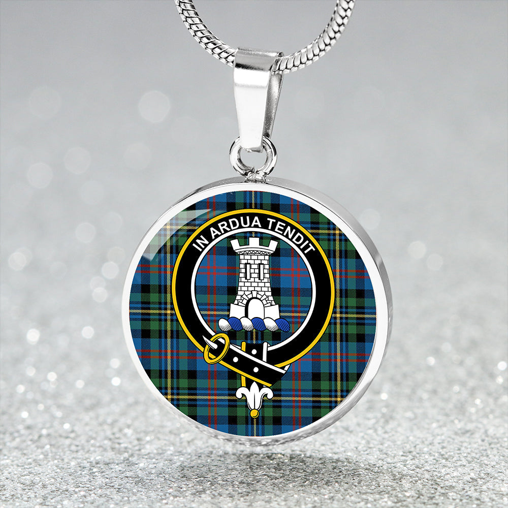 MacCallum of Berwick Ancient Clan Badge Tartan Classic Circle Necklace