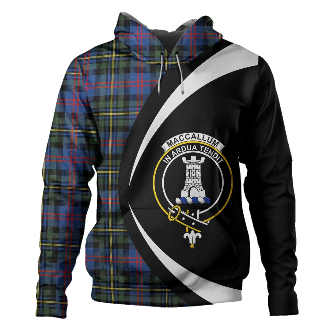 MacCallum of Berwick Modern Clan Badge Tartan Hoodie Circle Style