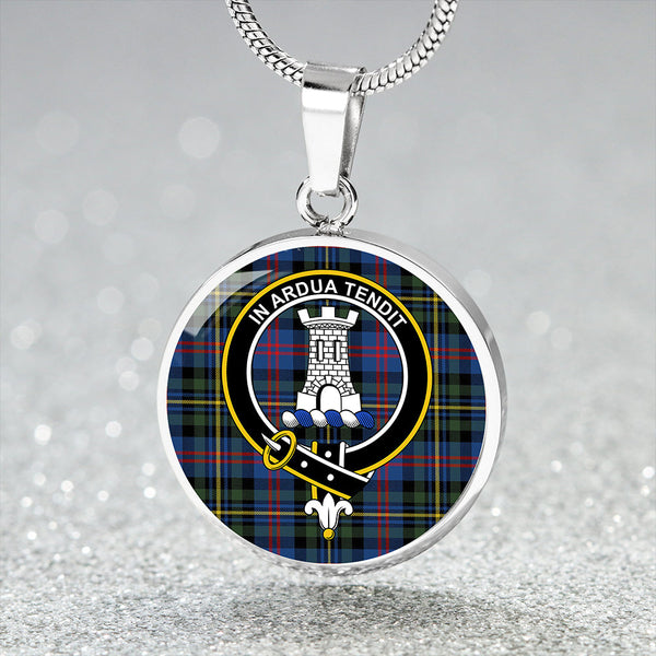 MacCallum of Berwick Modern Clan Badge Tartan Classic Circle Necklace