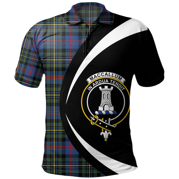 MacCallum of Berwick Modern Clan Badge Tartan Polo Shirt Circle Style Personalized