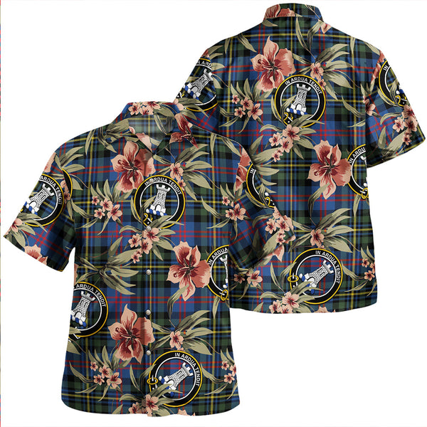 MacCallum of Berwick Modern Clan Badge Tartan Aloha Hawaiian Shirt Tropical Old Style