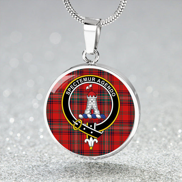 MacClure Modern Clan Badge Tartan Classic Circle Necklace