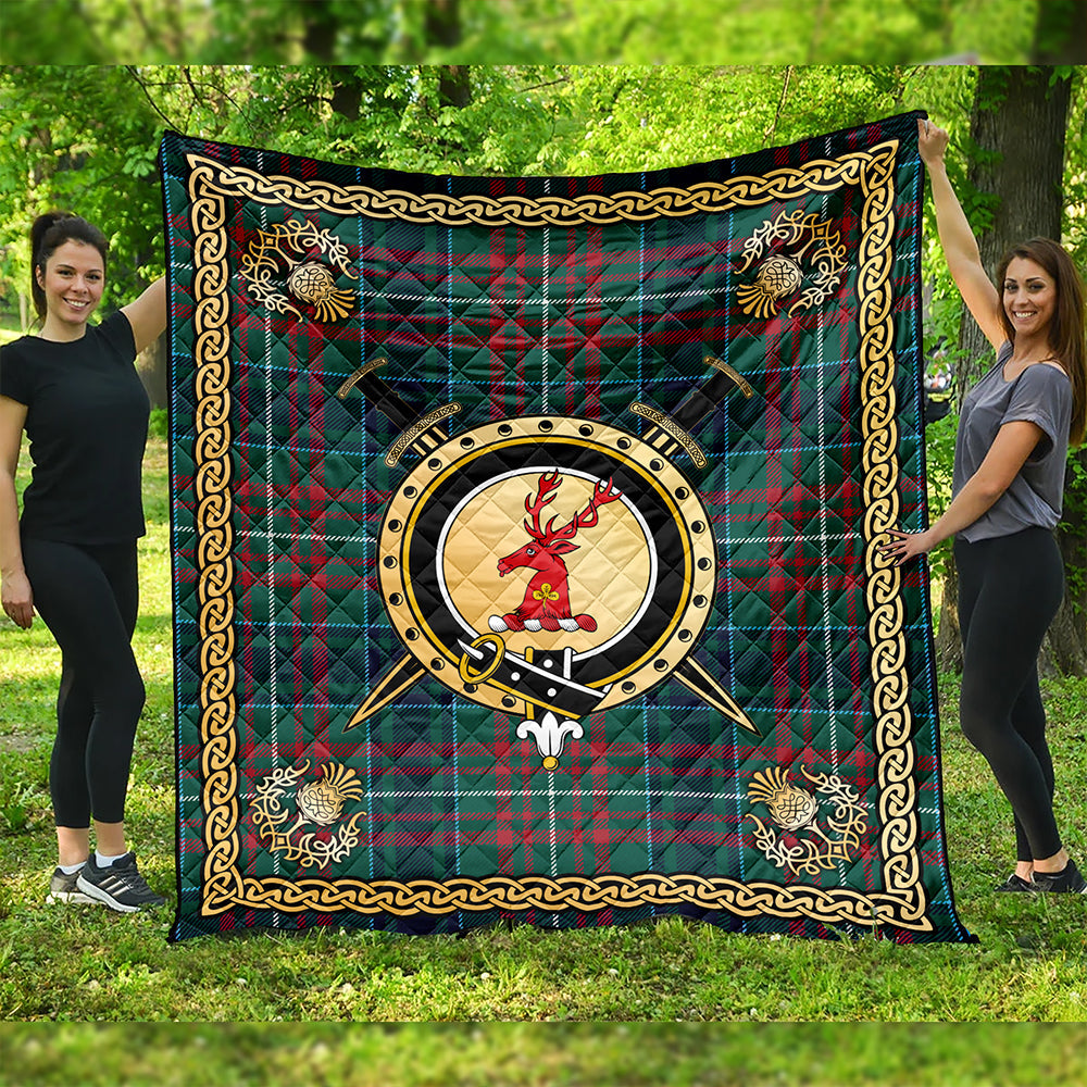 MacConnell Modern Clan Badge Tartan Premium Quilt Celtic Shield