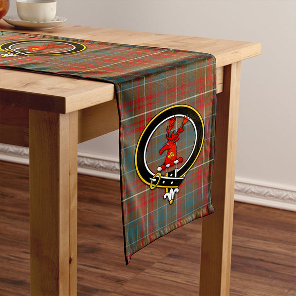 MacConnell Weathered Clan Badge Tartan Table Runner