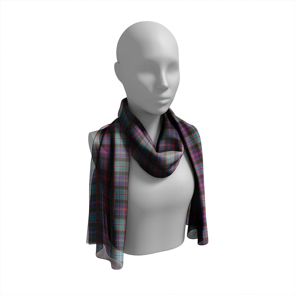 MacCraig Weathered Tartan Classic Silk Habotai Long Scarf