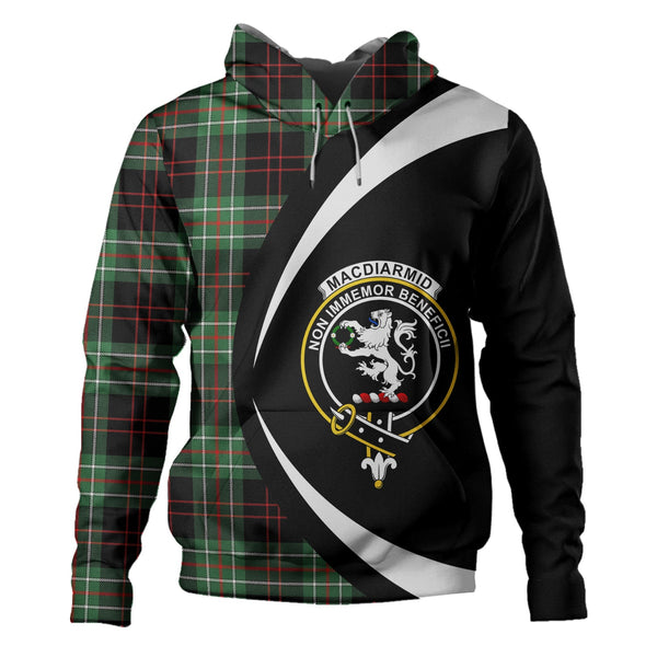 MacDiarmid Modern Clan Badge Tartan Hoodie Circle Style