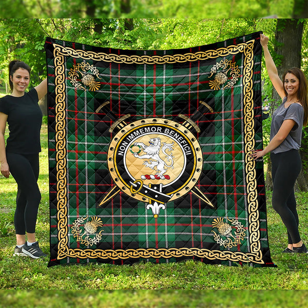 MacDiarmid Modern Clan Badge Tartan Premium Quilt Celtic Shield