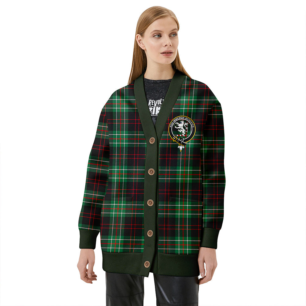 MacDiarmid Modern Clan Badge Tartan V-neck Cardigan