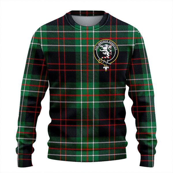 MacDiarmid Modern Clan Badge Tartan Knitted Sweater