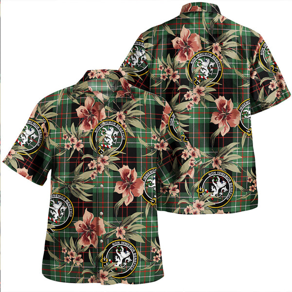 MacDiarmid Modern Clan Badge Tartan Aloha Hawaiian Shirt Tropical Old Style