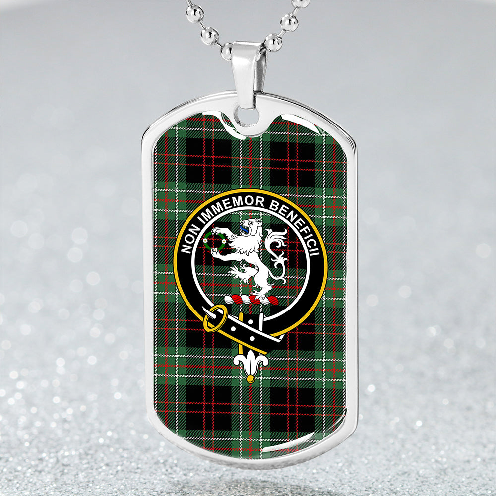 MacDiarmid Modern Clan Badge Classic Tartan Dog Tag Necklace