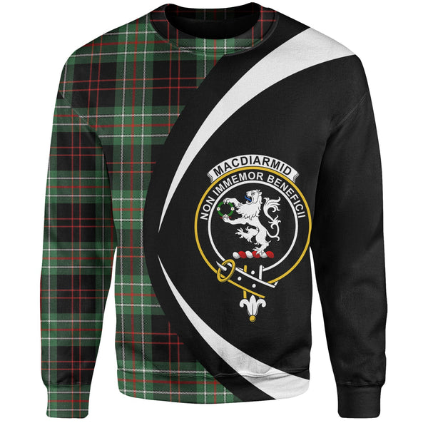 MacDiarmid Modern Clan Badge Tartan Sweatshirt Circle Style Personalized