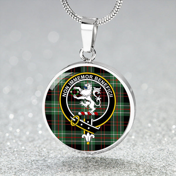 MacDiarmid Modern Clan Badge Tartan Classic Circle Necklace