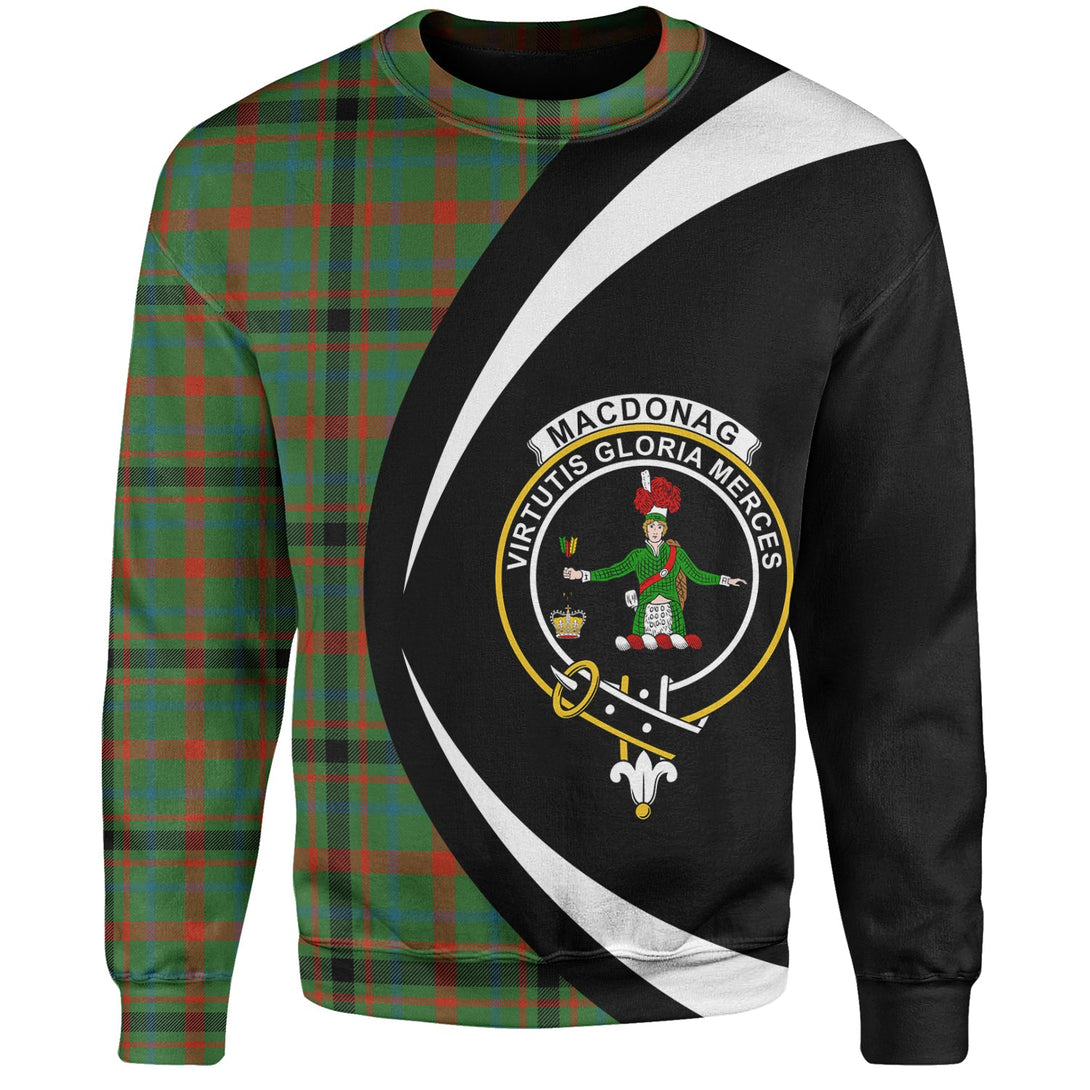 MacDonagh Ancient Clan Badge Tartan Sweatshirt Circle Style Personalized