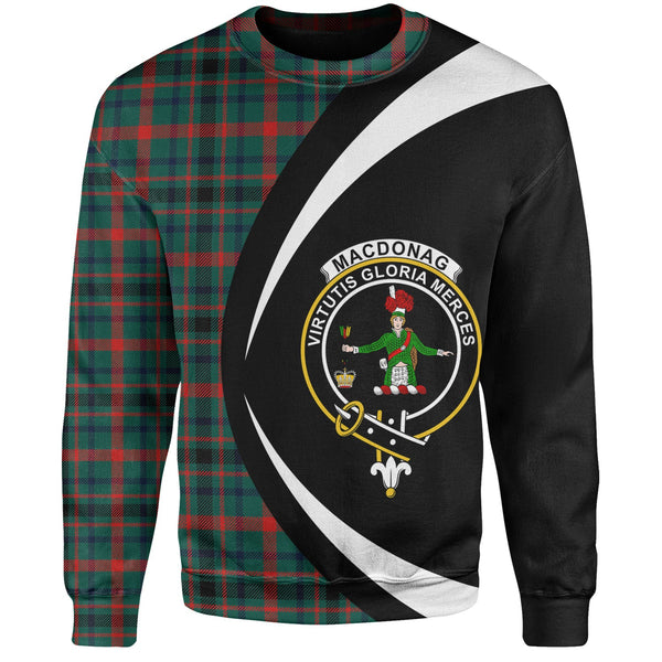 MacDonagh Modern Clan Badge Tartan Sweatshirt Circle Style Personalized