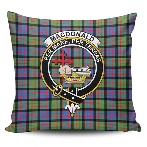 MacDonald Ancient Tartan Classic Crest Pillow Cover