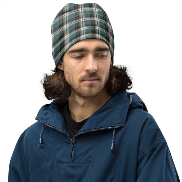 MacDonald Dress Muted Blue Special Weathered Tartan Beanie