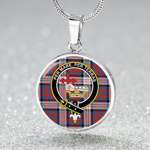 MacDonald Dress; Irish Ancient Clan Badge Tartan Classic Circle Necklace