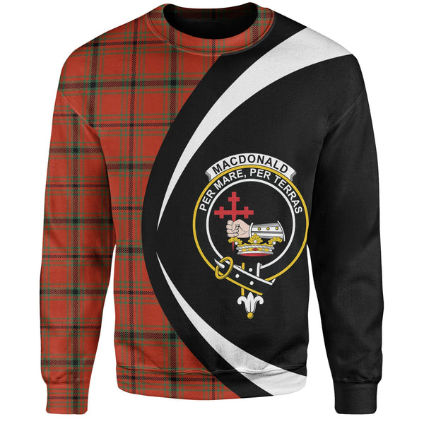 MacDonald of Belfinlay Ancient Clan Badge Tartan Sweatshirt Circle Style Personalized