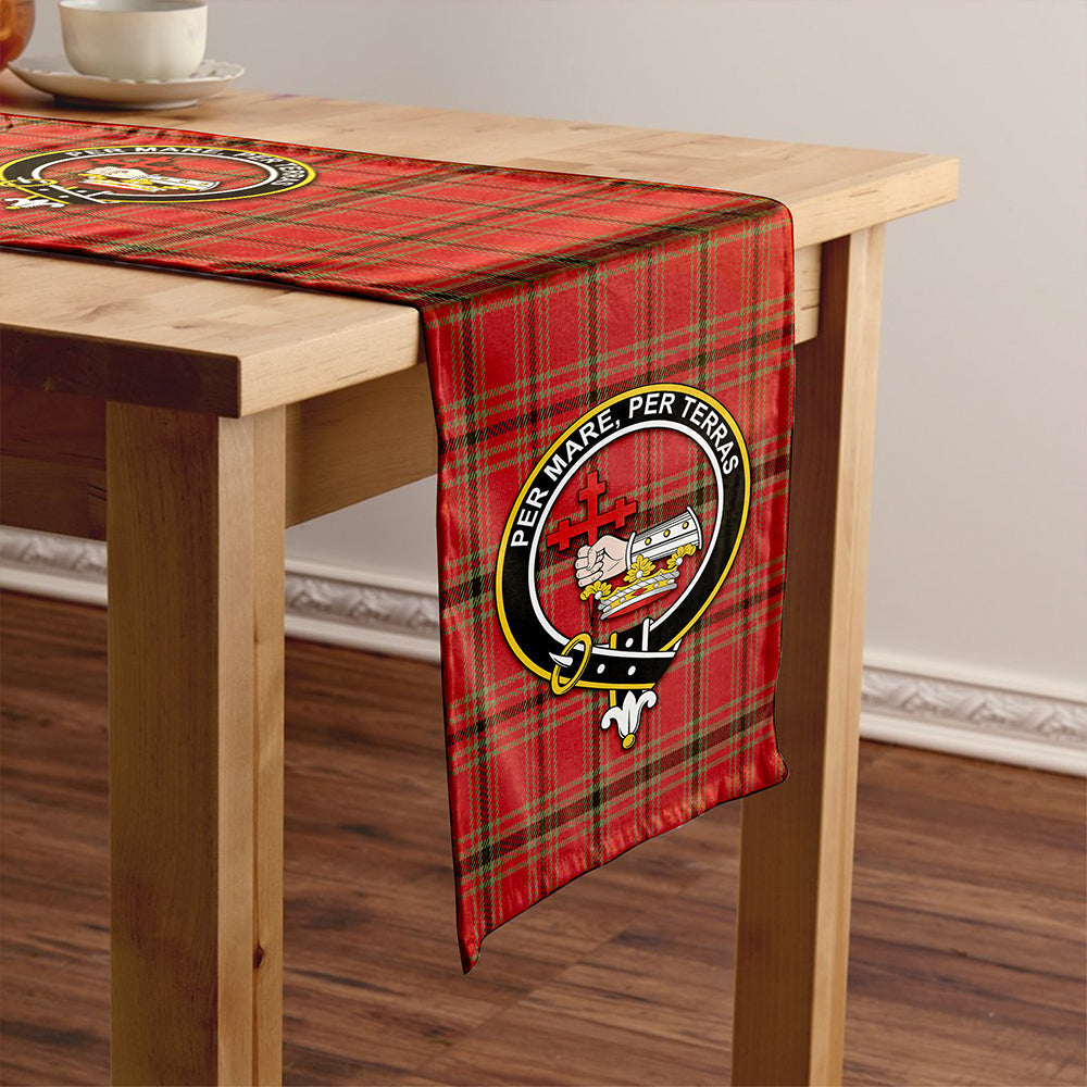 MacDonald of Belfinlay Weathered Clan Badge Tartan Table Runner