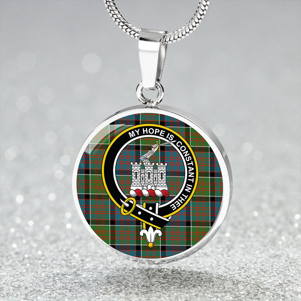 MacDonald of Clanranald Ancient Clan Badge Tartan Classic Circle Necklace