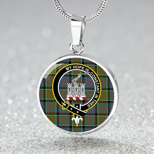 MacDonald of Clanranald Ancient Clan Badge Tartan Classic Circle Necklace