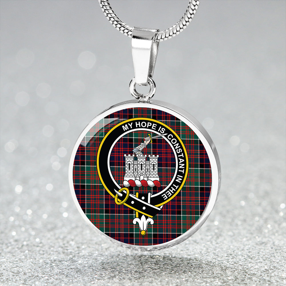 MacDonald of Clanranald Modern Clan Badge Tartan Classic Circle Necklace