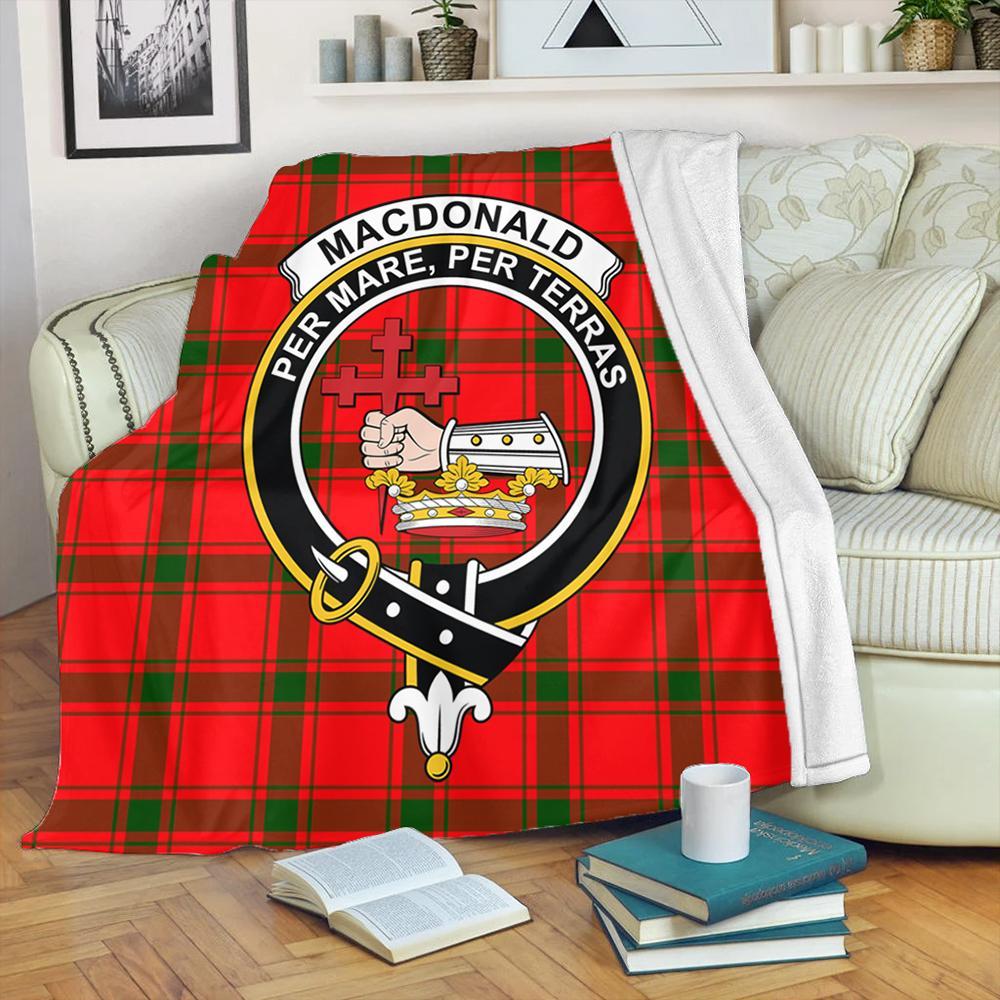 MacDonald of Sleat Tartan Crest Premium Blanket