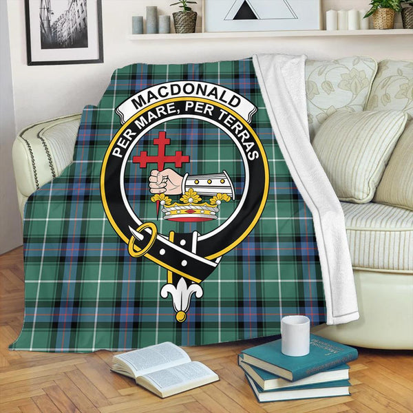 MacDonald of the Isles Hunting Ancient Tartan Crest Premium Blanket