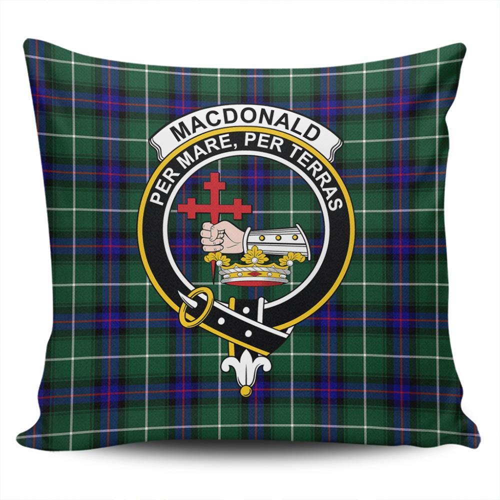 MacDonald of the Isles Hunting Modern Tartan Classic Crest Pillow Cover