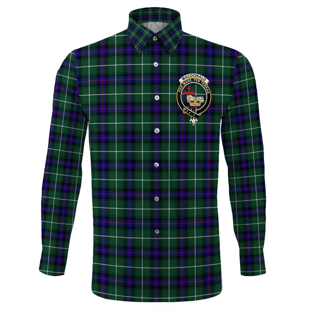 MacDonald of the Isles Hunting Modern Tartan Classic Crest Long Sleeve Button Shirt