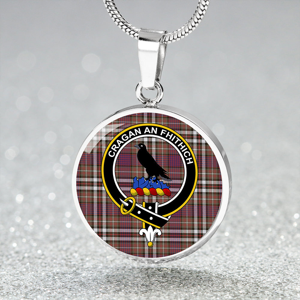 MacDonell of Glengarry Dress Modern Clan Badge Tartan Classic Circle Necklace