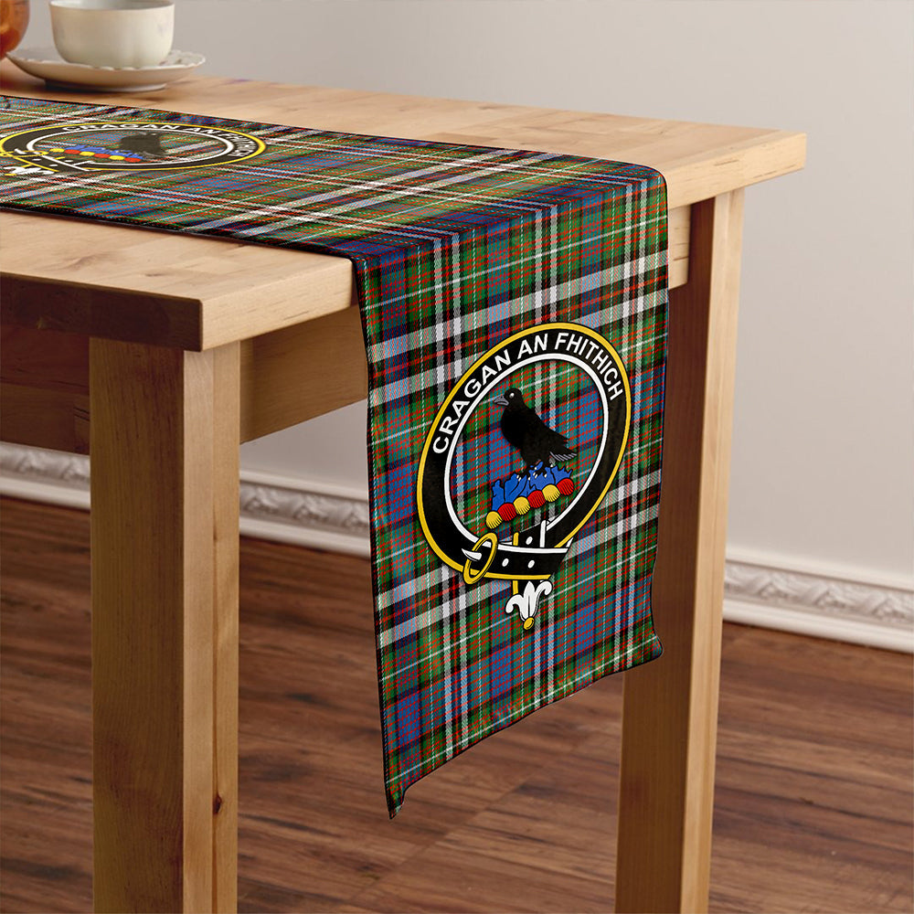 MacDonell of Glengarry Dress Weathered Clan Badge Tartan Table Runner