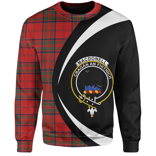 MacDonell of Keppoch Ancient Clan Badge Tartan Sweatshirt Circle Style Personalized