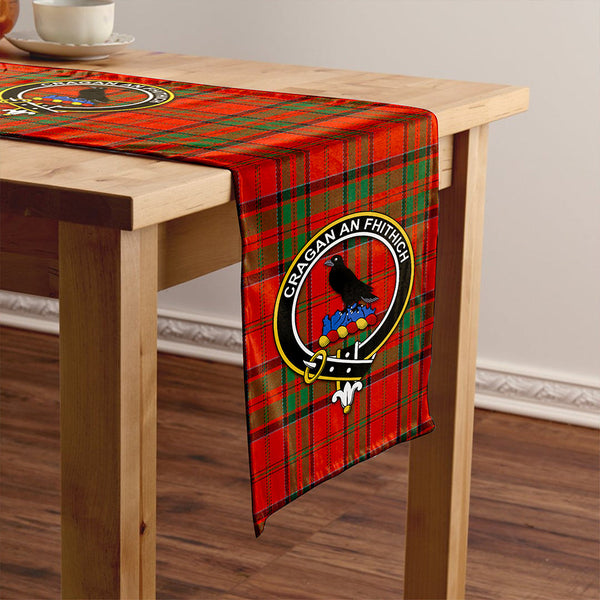 MacDonell of Keppoch Modern Clan Badge Tartan Table Runner