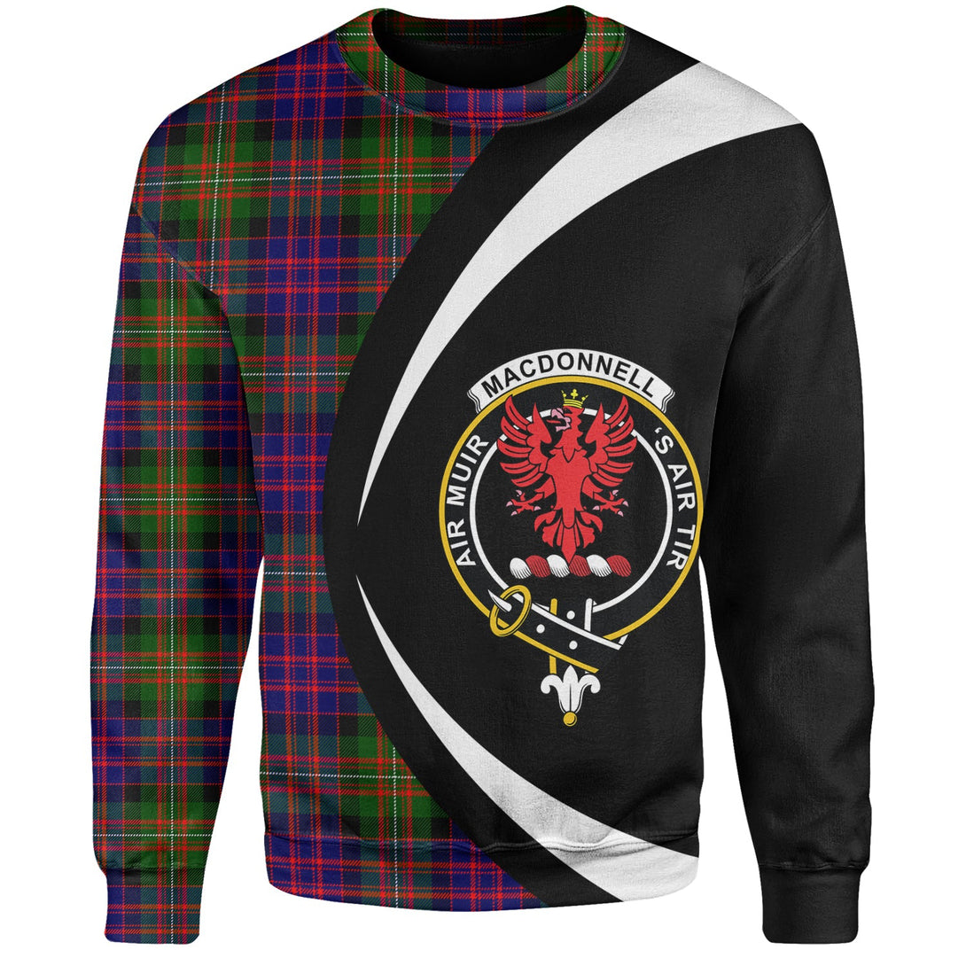 MacDonnell Clan Badge Tartan Sweatshirt Circle Style Personalized