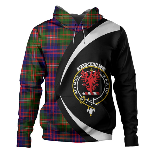 MacDonnell Clan Badge Tartan Hoodie Circle Style