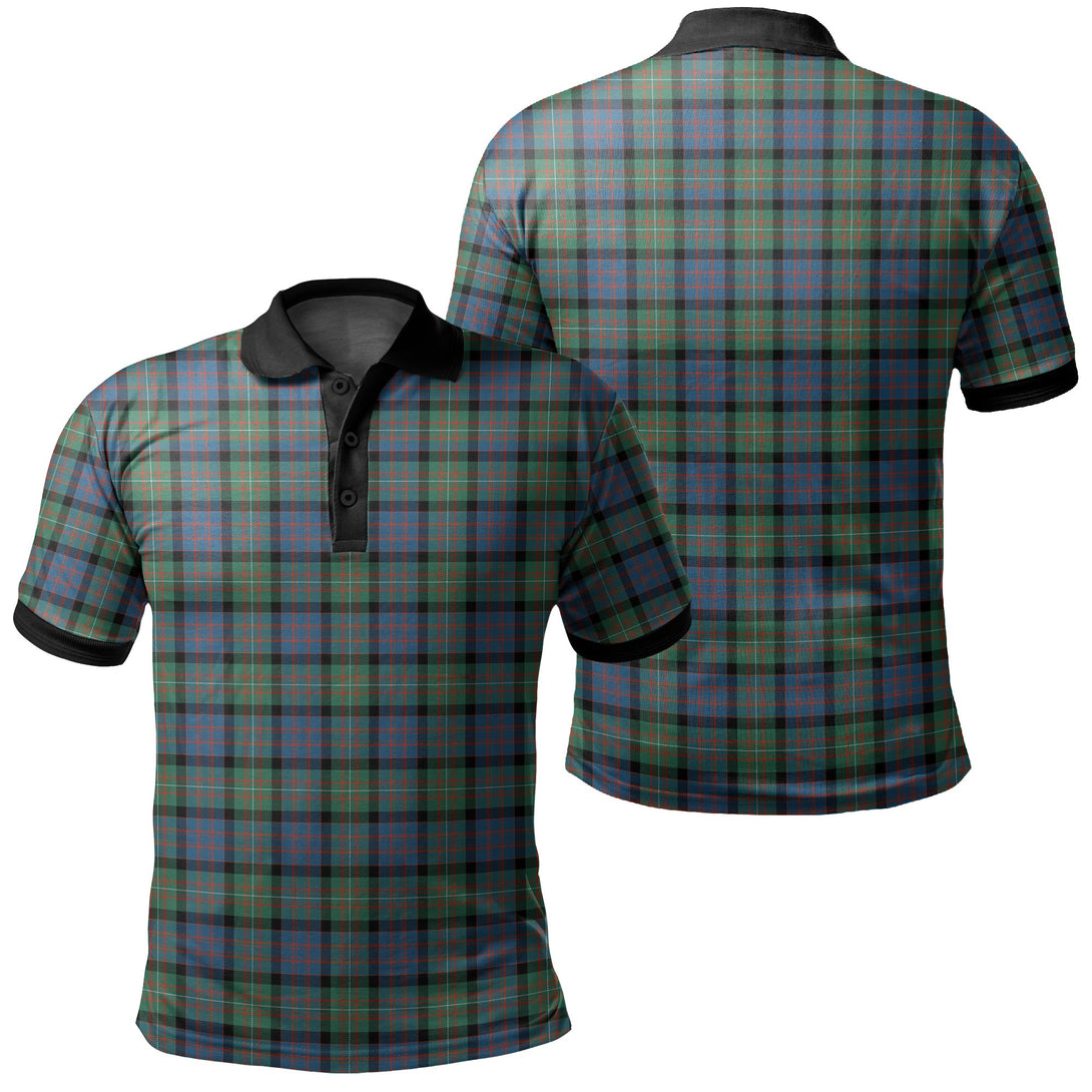 MacDonnell of Glengarry Ancient Tartan Classic Polo Shirt Black Neck 2 Style