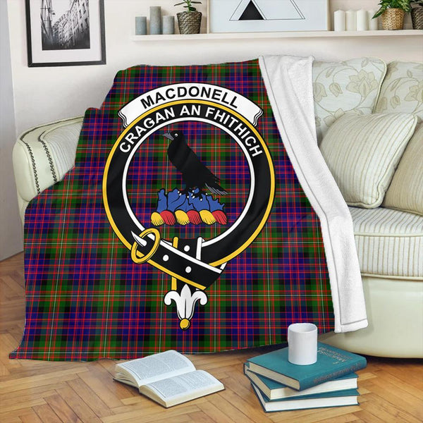 MacDonnell of Glengarry Modern Tartan Crest Premium Blanket