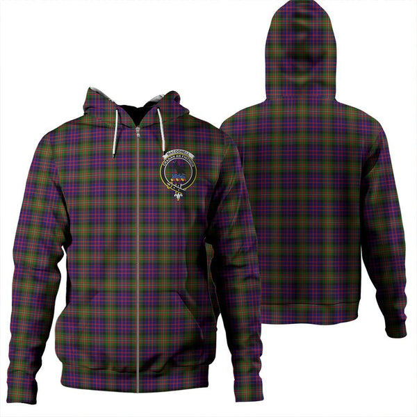 MacDonnell of Glengarry Modern Tartan Classic Crest Zipper Hoodie