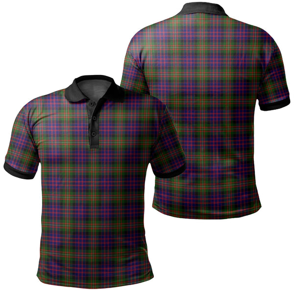 MacDonnell of Glengarry Modern Tartan Classic Polo Shirt Black Neck 2 Style