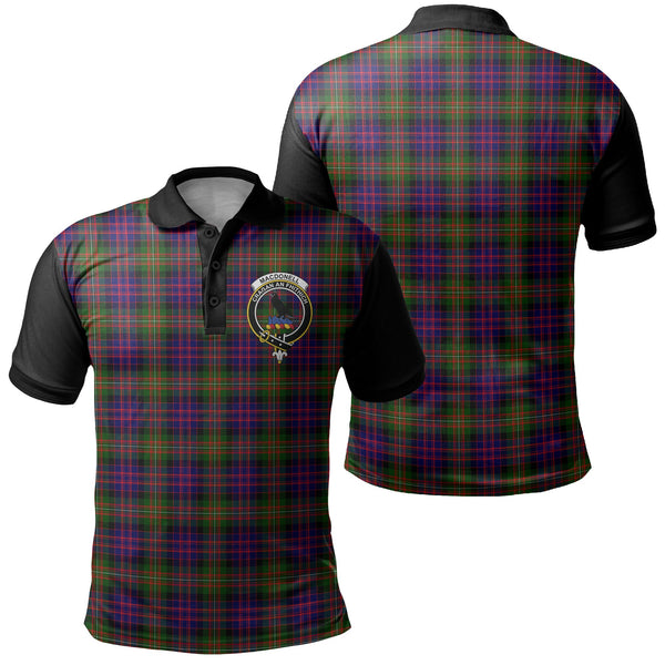 MacDonnell of Glengarry Modern Tartan Crest Polo Shirt Black Neck 1 Style