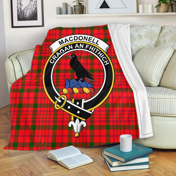 MacDonnell of Keppoch Modern Tartan Crest Premium Blanket