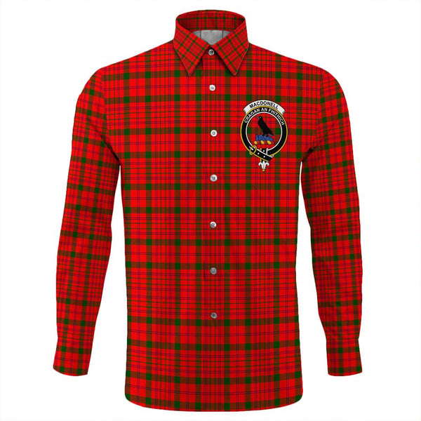 MacDonnell of Keppoch Modern Tartan Classic Crest Long Sleeve Button Shirt