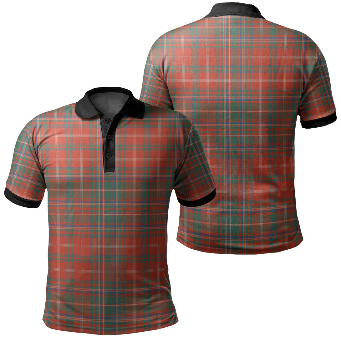 MacDougall Ancient Tartan Classic Polo Shirt Black Neck 2 Style