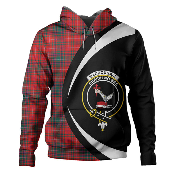 MacDougall Modern Clan Badge Tartan Hoodie Circle Style